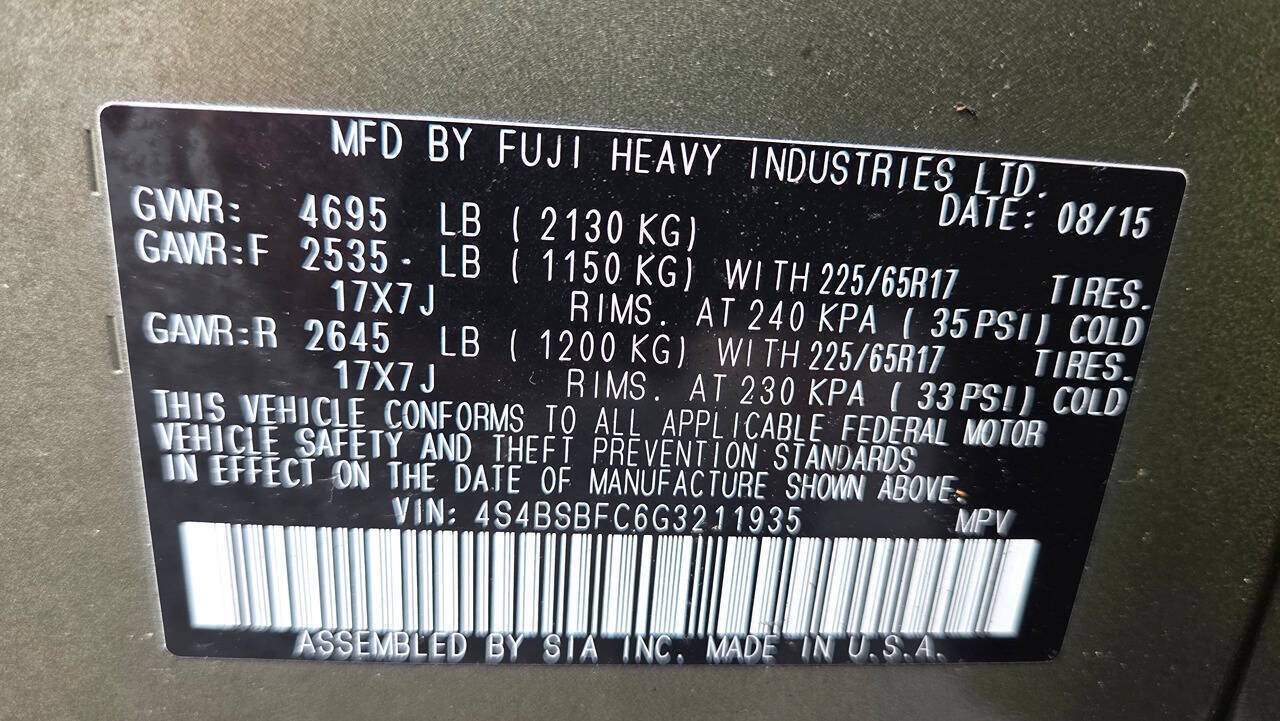 Used 2016 Subaru Outback 2.5i Premium AWD/4WD image 47