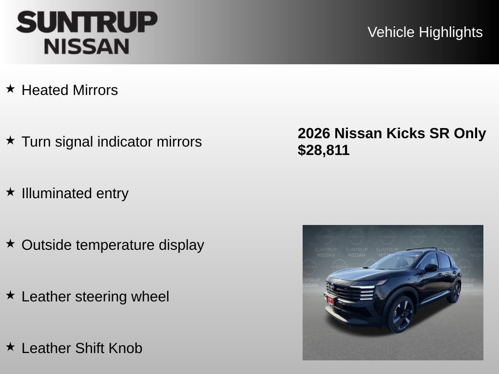 Used 2026 Nissan Kicks SR w/ Cold Weather Package AWD/4WD image 40