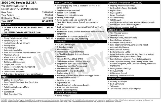 Used 2020 GMC Terrain SLE image 5