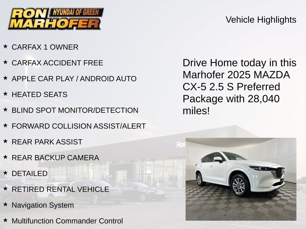 Used 2025 MAZDA CX-5 AWD 2.5 S w/ Preferred Package image 14