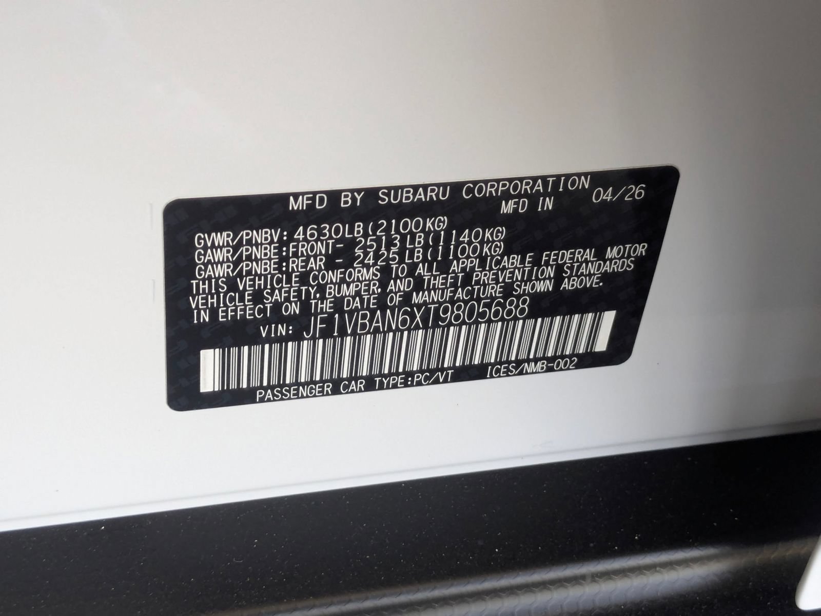 New 2026 Subaru WRX Limited AWD/4WD image 15
