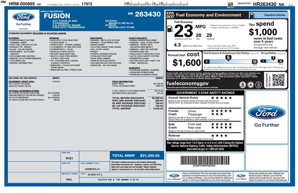 Used 2017 Ford Fusion SE image 10