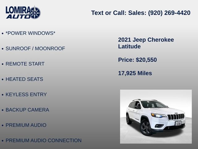Used 2021 Jeep Cherokee Latitude w/ Comfort Safety Group AWD/4WD image 14