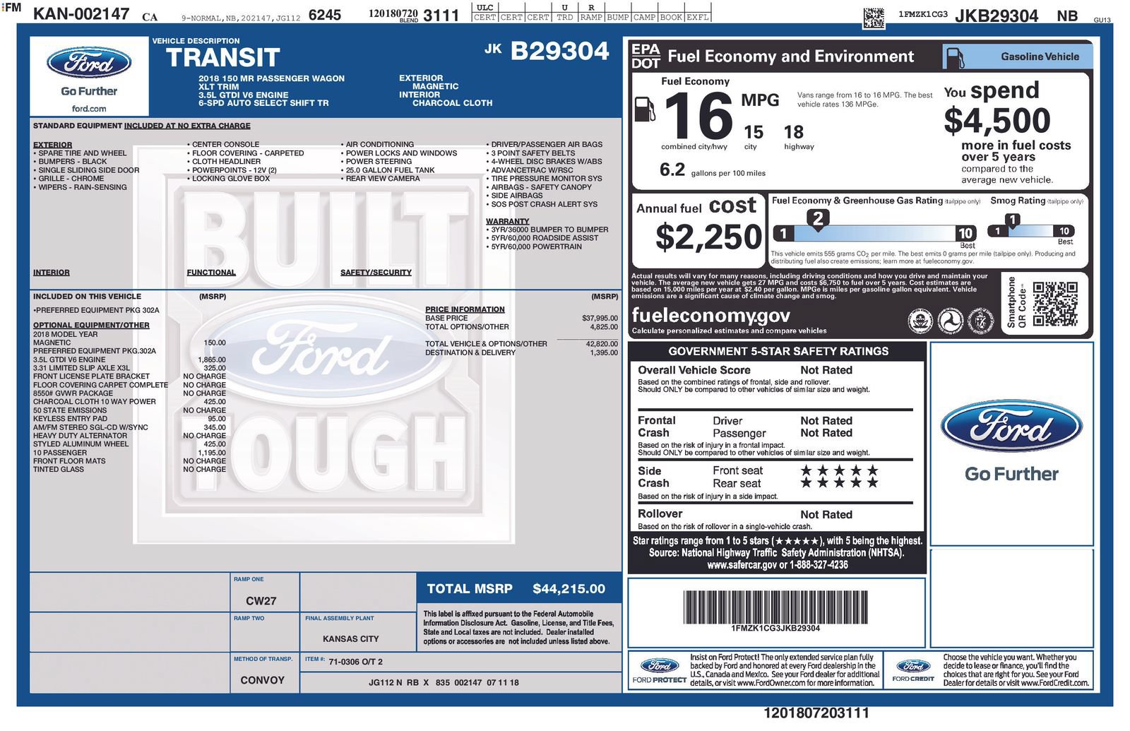 Used 2018 Ford Transit 150 XLT RWD image 4