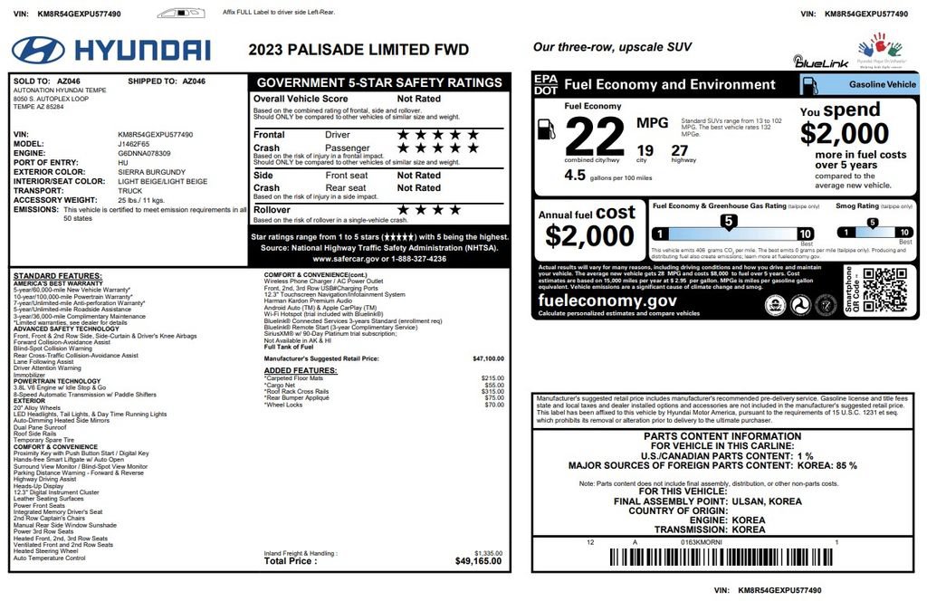 Used 2023 Hyundai Palisade Limited FWD image 4