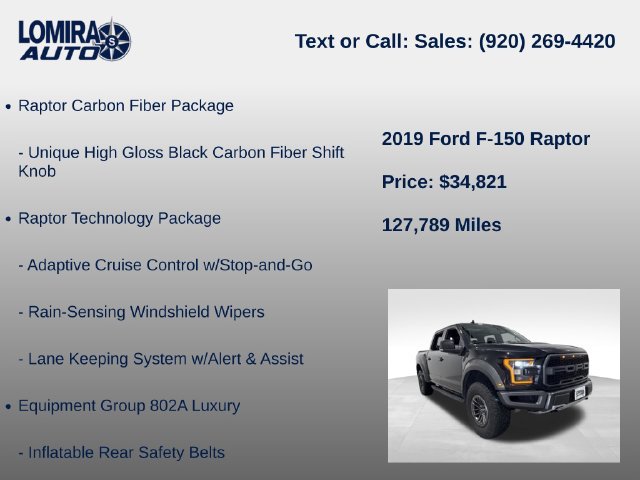 Used 2019 Ford F150 Raptor w/ Equipment Group 802A Luxury AWD/4WD image 8