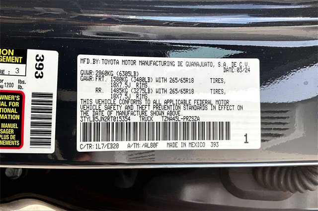 Used 2024 Toyota Tacoma Limited image 16