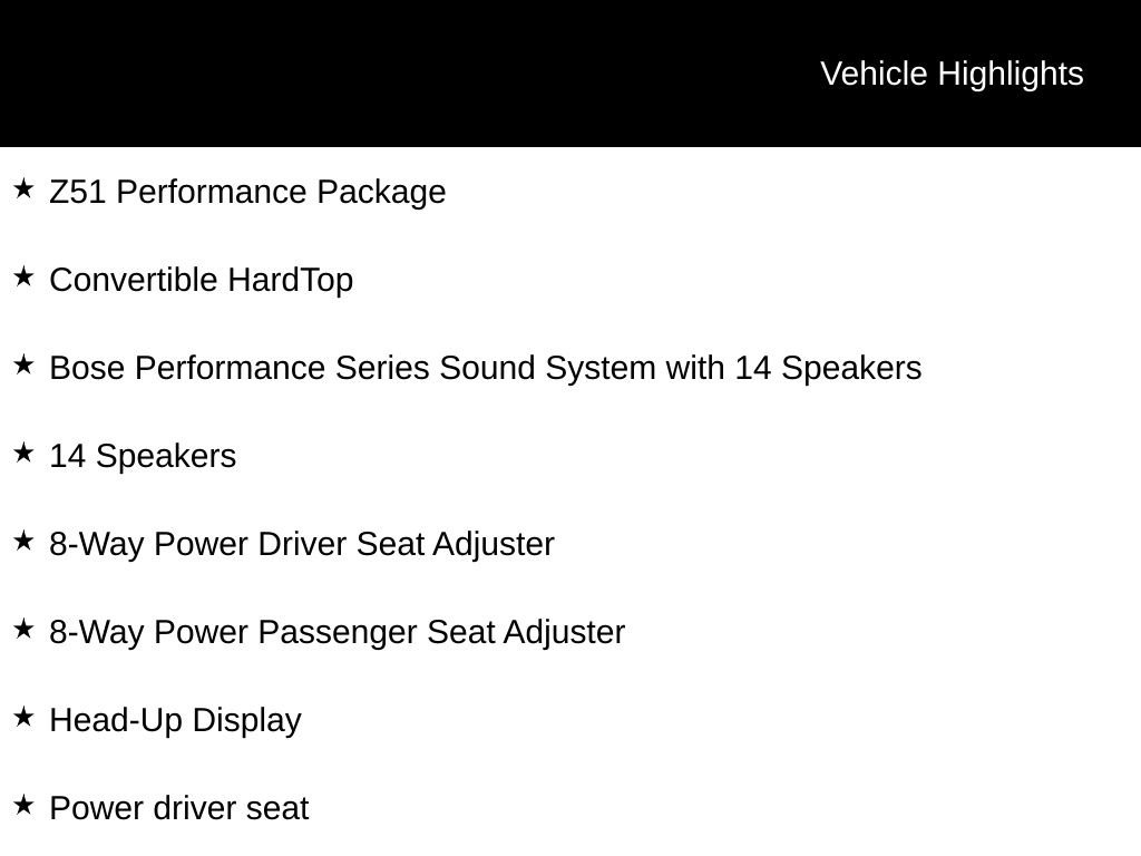 New 2026 Chevrolet Corvette Stingray Preferred Conv w/ Z51 Performance Package image 11
