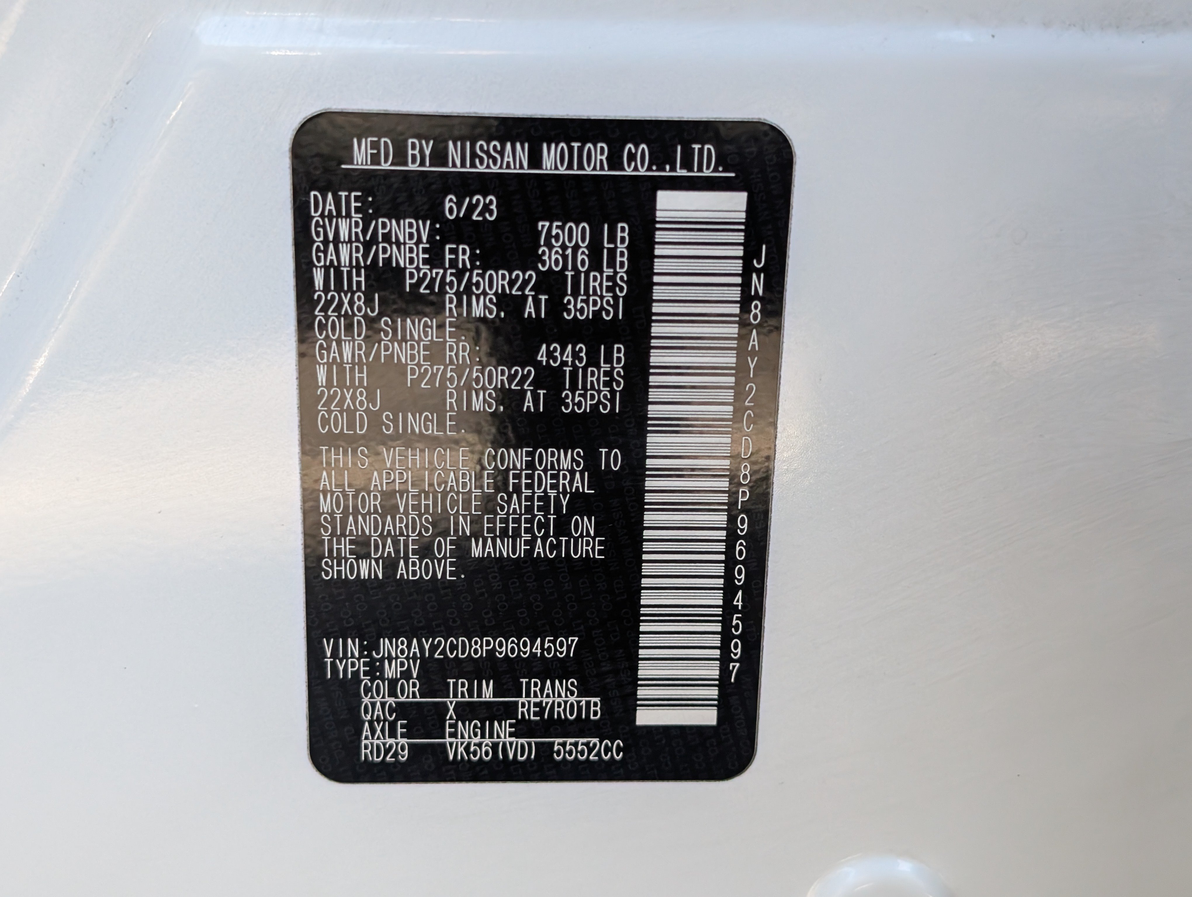 Used 2023 Nissan Armada Platinum w/ Cargo Package AWD/4WD image 44