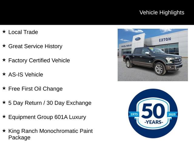 Used 2016 Ford F150 King Ranch w/ Equipment Group 601A Luxury image 7
