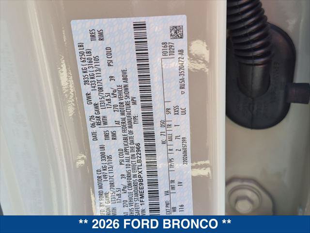 New 2026 Ford Bronco Badlands w/ Sasquatch Package AWD/4WD image 22