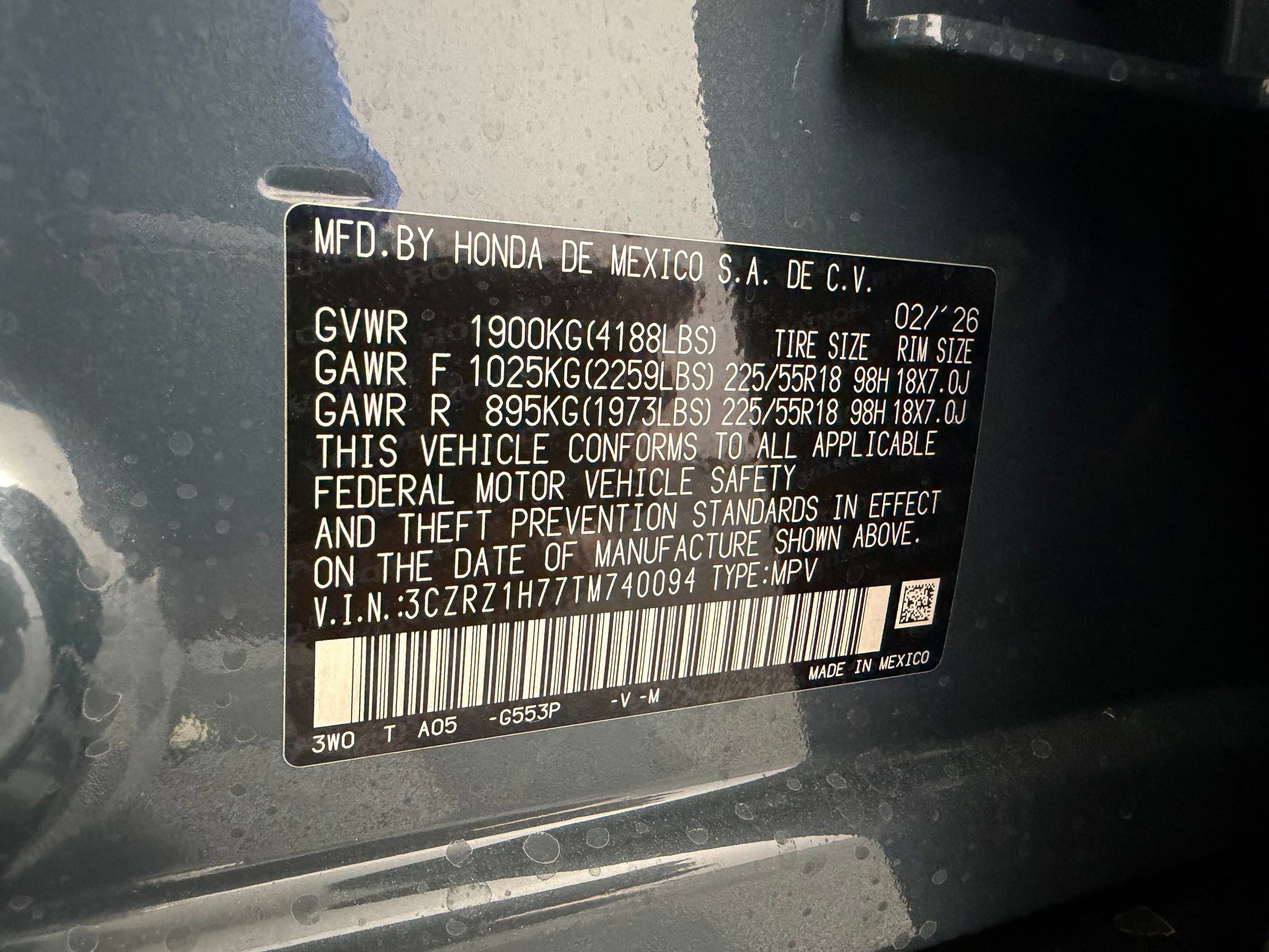 New 2026 Honda HR-V EX-L image 19