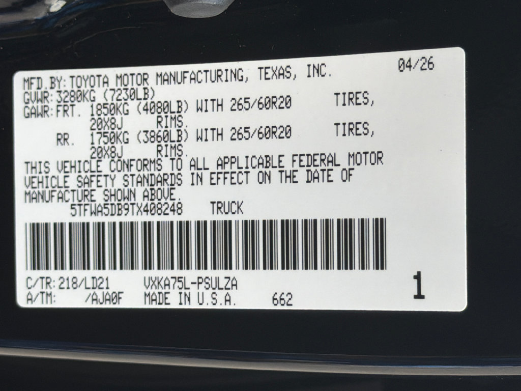 New 2026 Toyota Tundra Limited w/ TRD Performance Package (TMS) AWD/4WD image 37