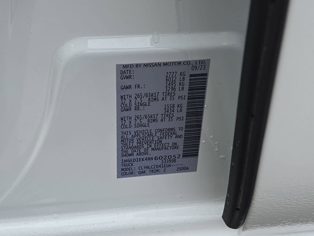 Used 2024 Nissan Frontier SV w/ SV Convenience Package image 37