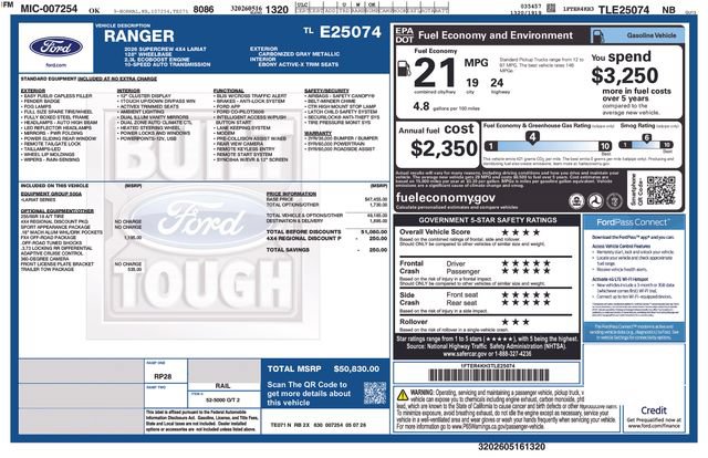 New 2026 Ford Ranger Lariat w/ FX4 Off-Road Package AWD/4WD image 25