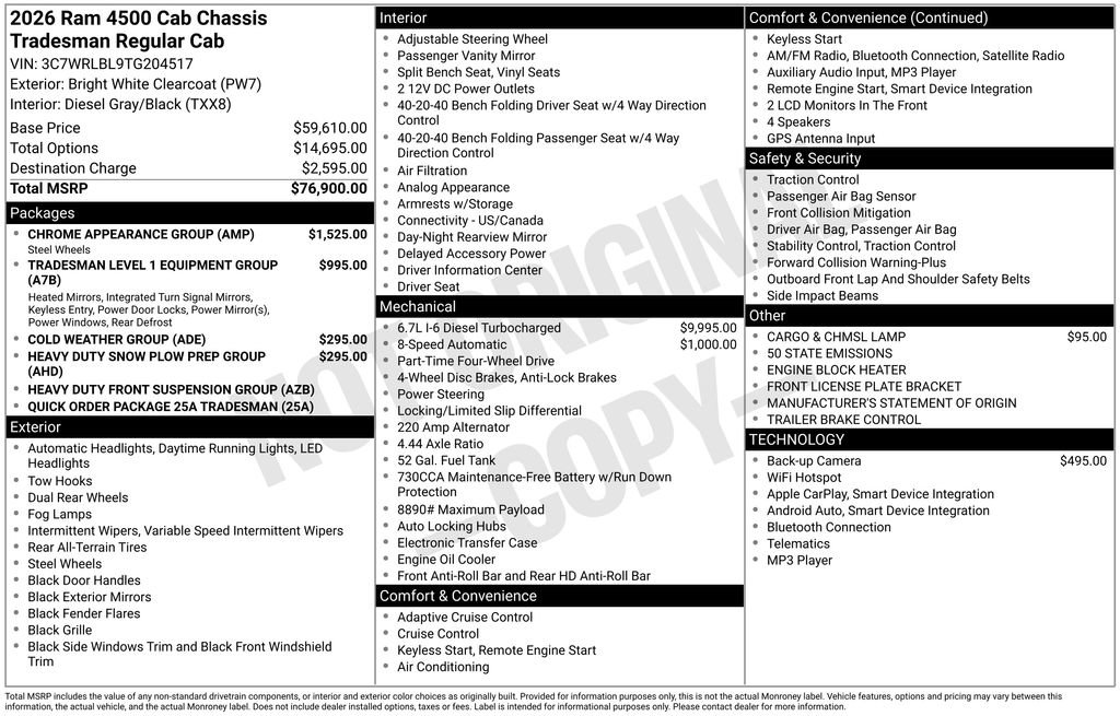 New 2026 RAM 4500 Tradesman w/ Chrome Appearance Group AWD/4WD image 33