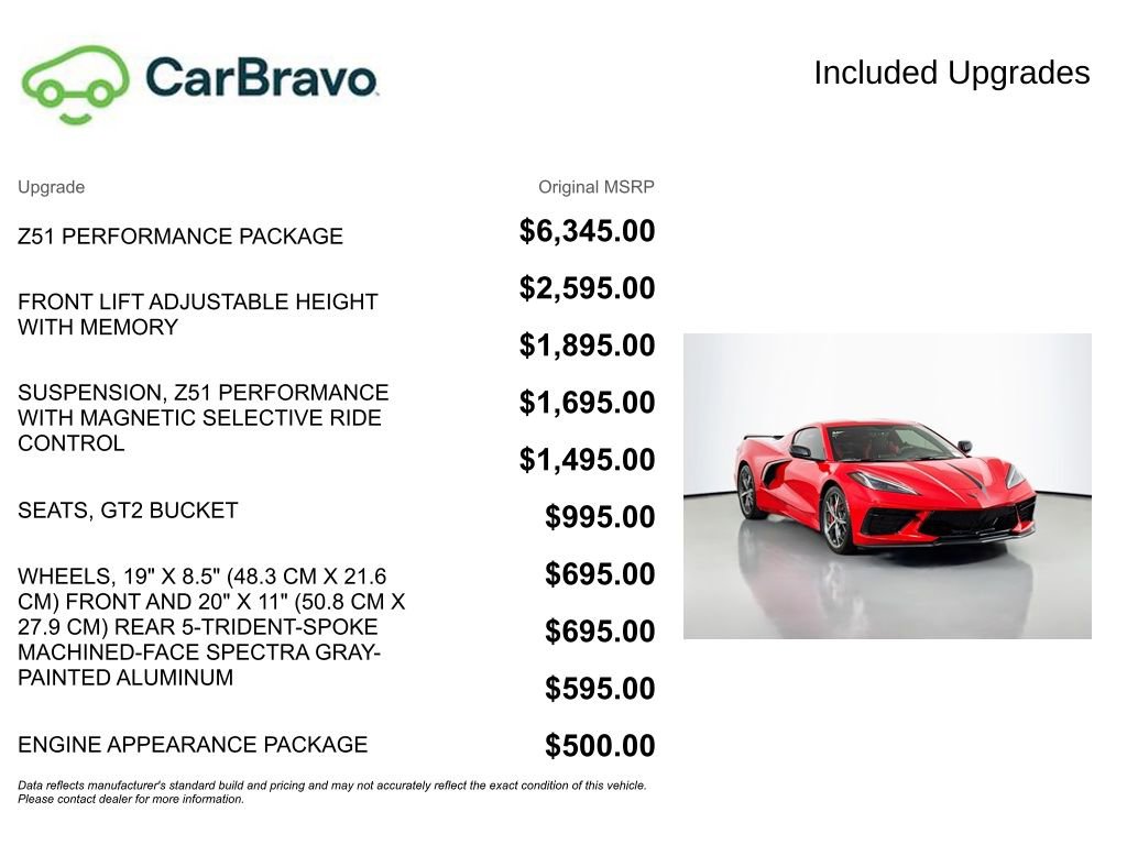 Certified 2023 Chevrolet Corvette Stingray Preferred Cpe w/ Z51 Performance Package image 16