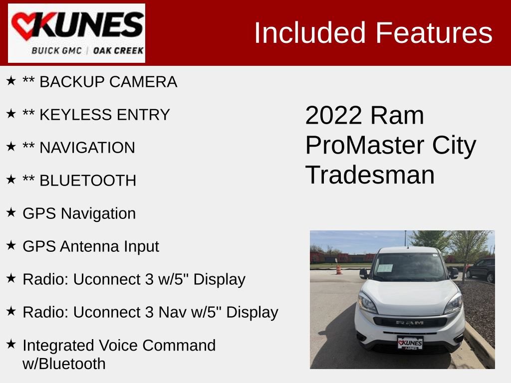 Used 2022 RAM ProMaster City Tradesman FWD image 2