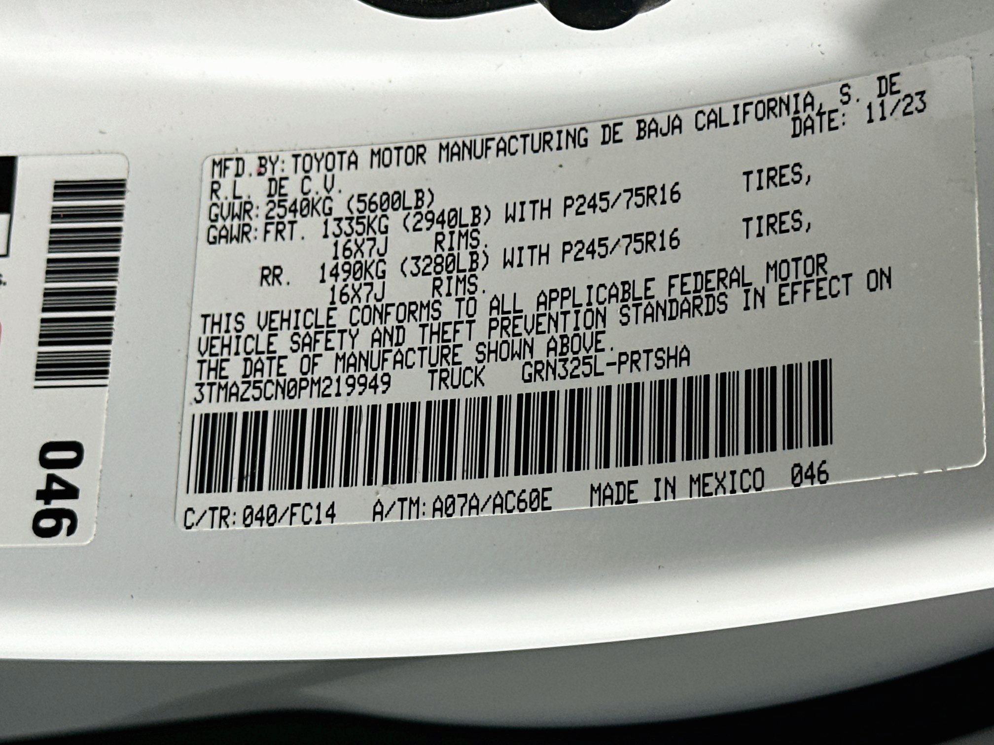 Used 2023 Toyota Tacoma SR5 RWD image 12