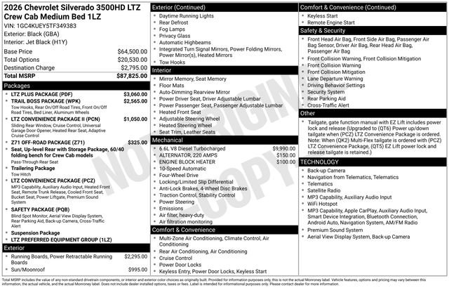 New 2026 Chevrolet Silverado 3500 LTZ w/ LTZ Plus Package AWD/4WD image 27