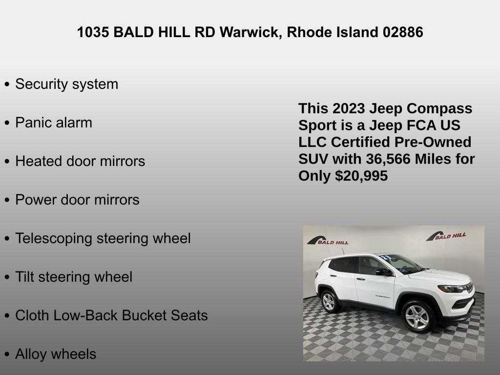 Certified 2023 Jeep Compass Sport image 14