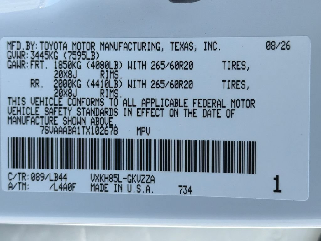 New 2026 Toyota Sequoia 4WD image 40