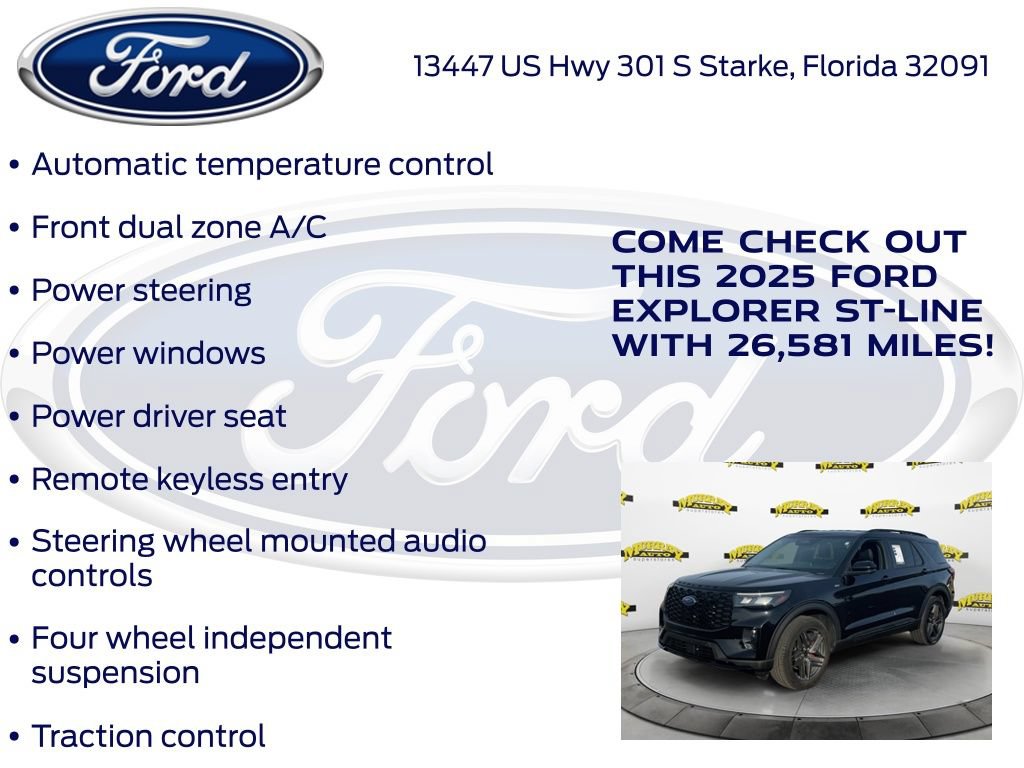 Certified 2025 Ford Explorer ST-Line w/ ST-Line Street Pack AWD/4WD image 27