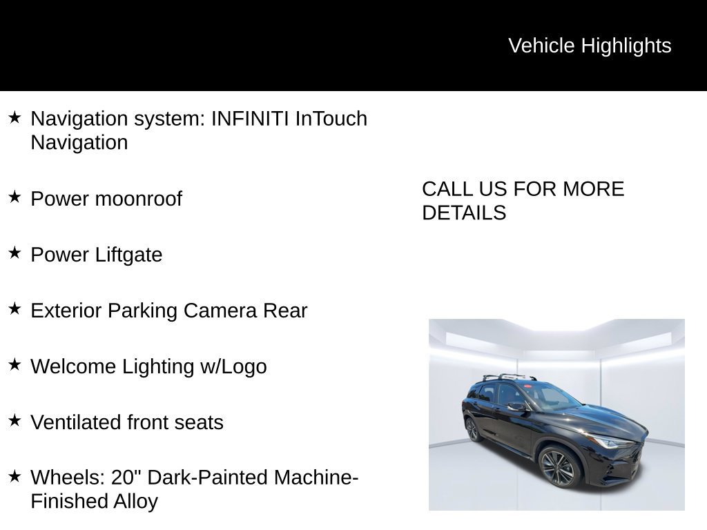 Used 2025 INFINITI QX50 Sport w/ Cargo Package AWD/4WD image 8
