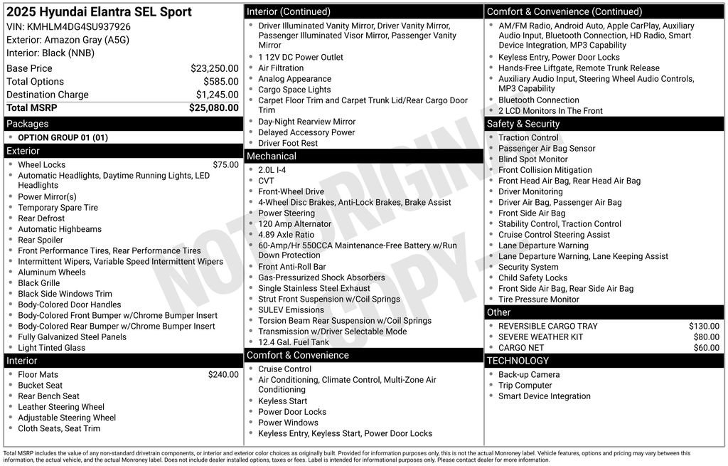 Used 2025 Hyundai Elantra Sport image 7
