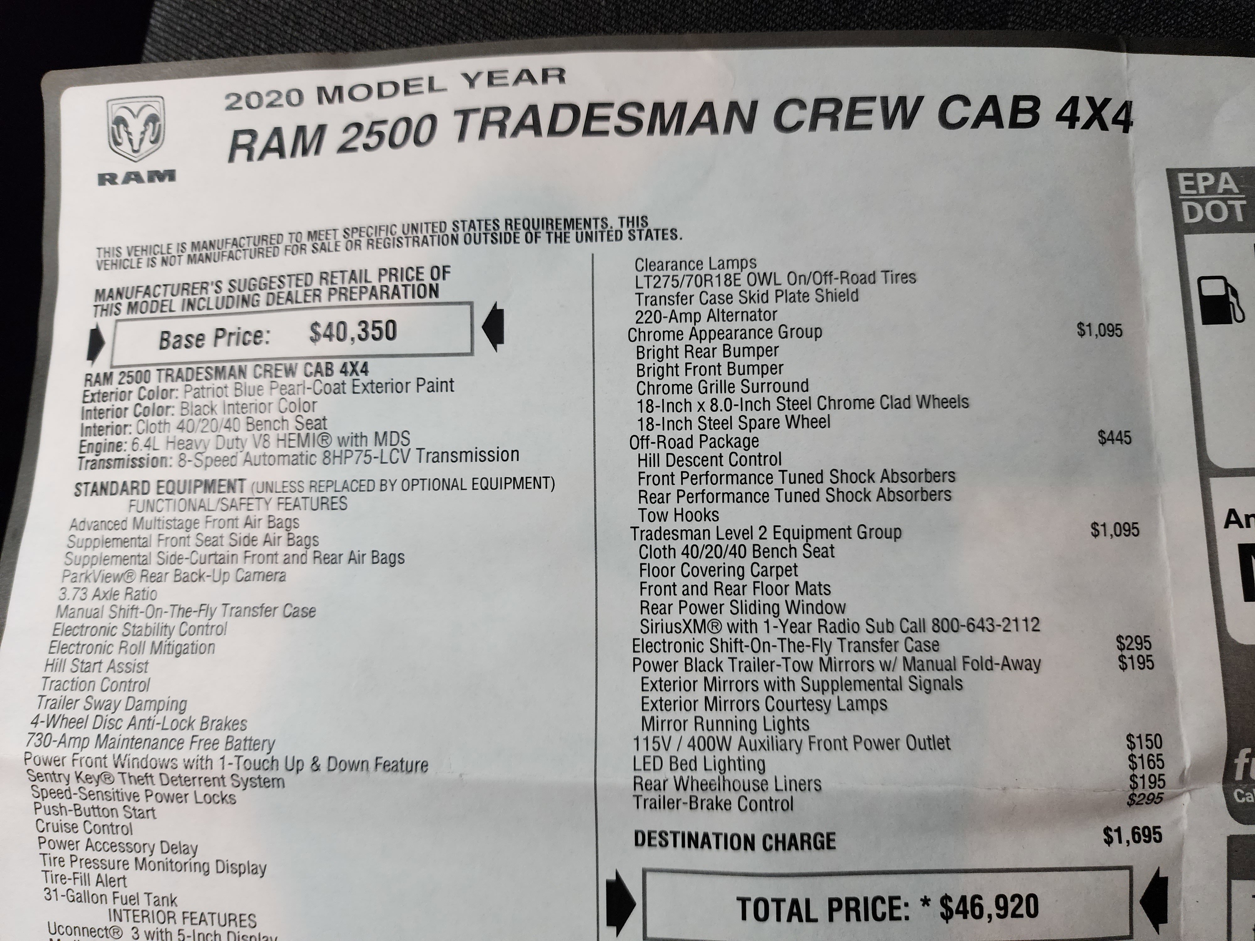 Used 2020 RAM 2500 Tradesman image 44