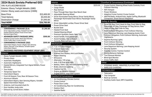 Certified 2024 Buick Envista Preferred w/ Convenience I Package FWD image 35