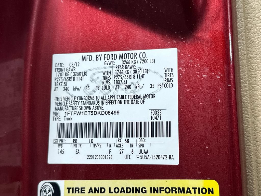 Used 2013 Ford F150 Lariat w/ Lariat Chrome Pkg AWD/4WD image 17