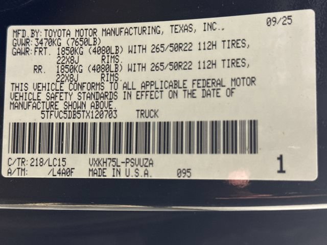 Certified 2026 Toyota Tundra Capstone AWD/4WD image 44