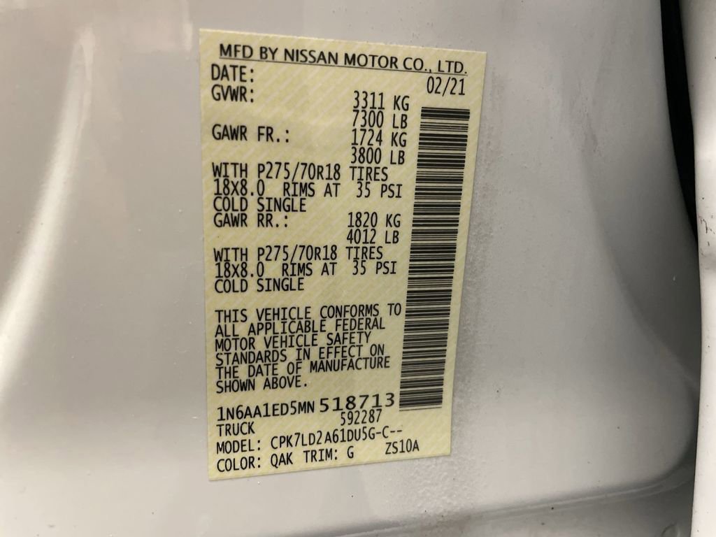 Used 2021 Nissan Titan PRO-4X w/ Pro-4x Convenience Package AWD/4WD image 28