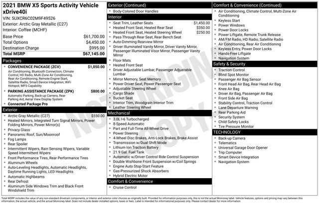 Used 2021 BMW X5 xDrive40i w/ Convenience Package AWD/4WD video 2