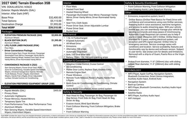 New 2027 GMC Terrain Elevation w/ Elevation Premium Package AWD/4WD image 3