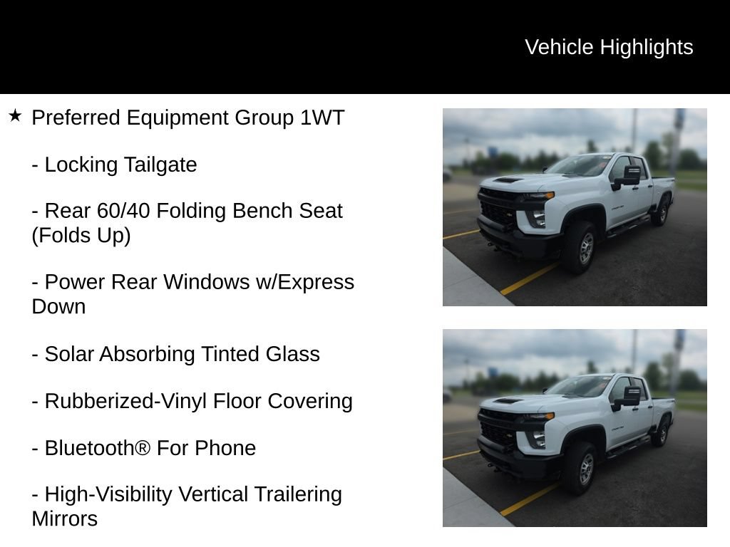 Used 2020 Chevrolet Silverado 2500 W/T w/ WT Convenience Package AWD/4WD image 2