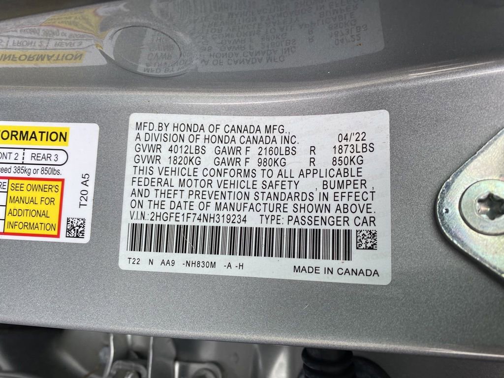 Used 2022 Honda Civic EX image 25