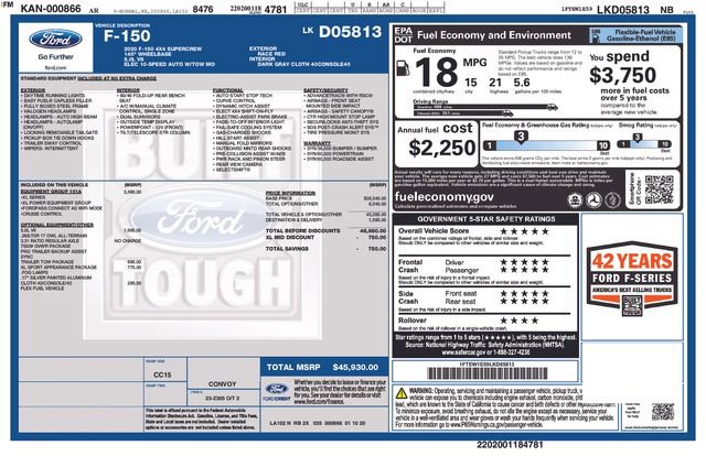 Used 2020 Ford F150 XL w/ Equipment Group 101A Mid AWD/4WD image 27