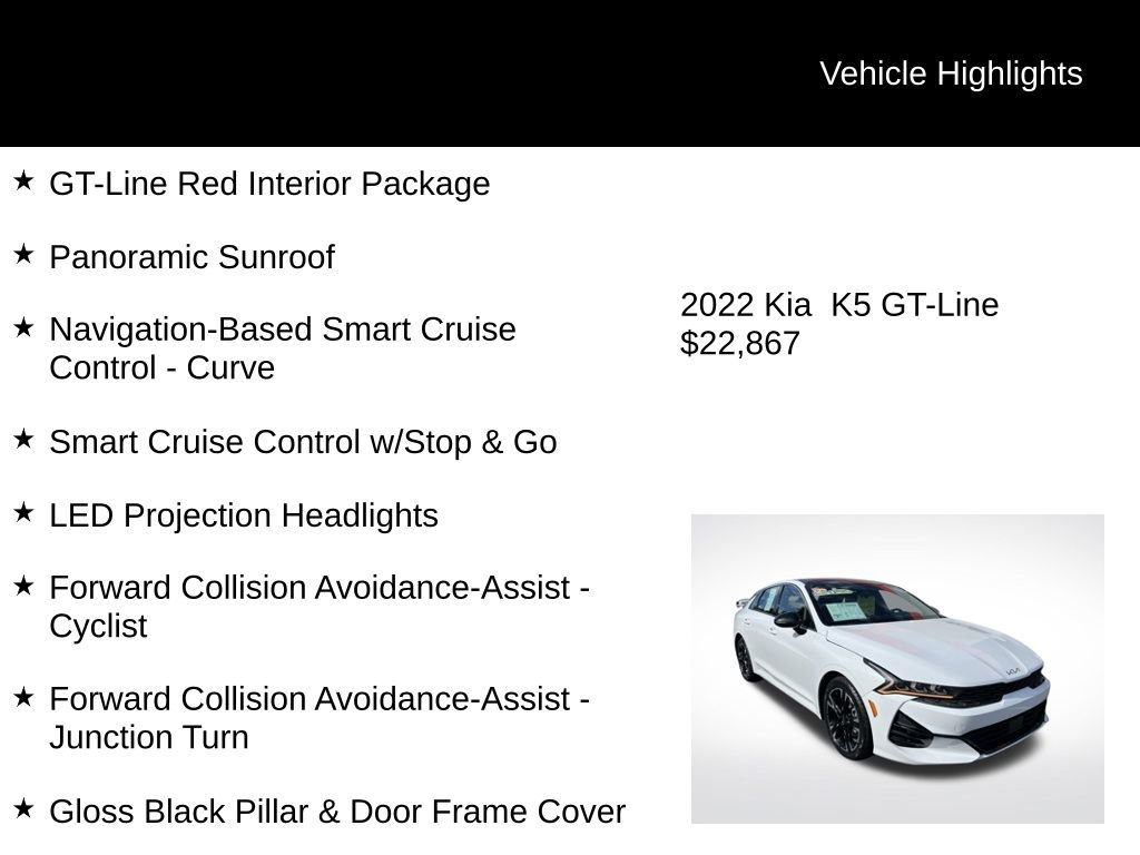 Used 2022 Kia K5 GT-Line w/ GT-Line FWD Premium Package image 6
