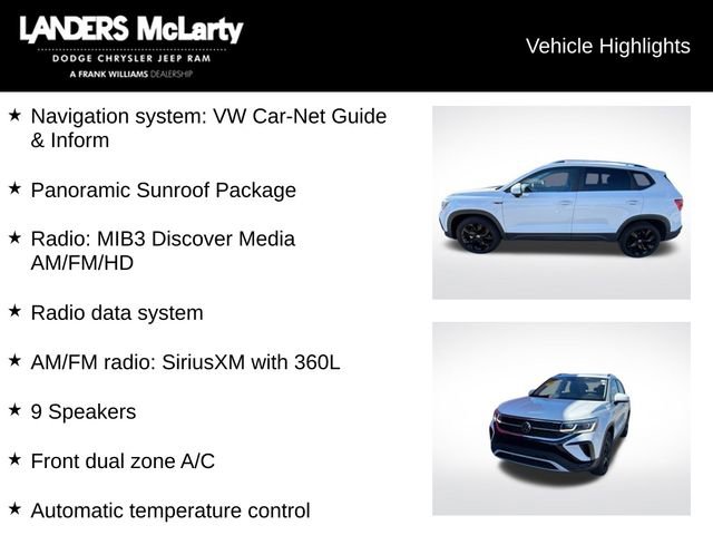 Used 2022 Volkswagen Taos SEL w/ Panoramic Sunroof Package image 5