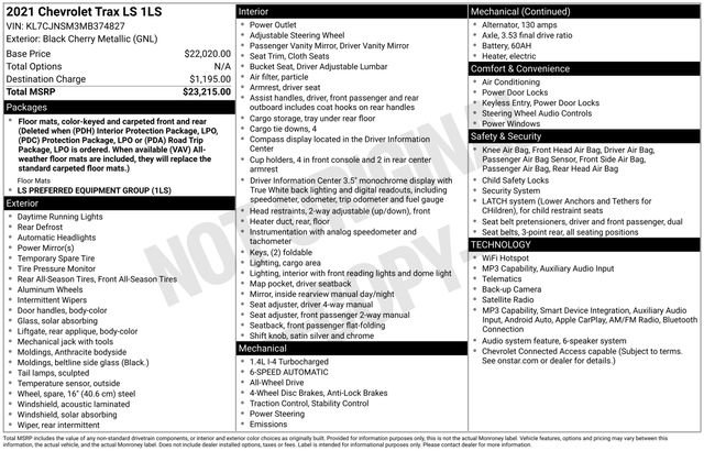 Used 2021 Chevrolet Trax LS image 30