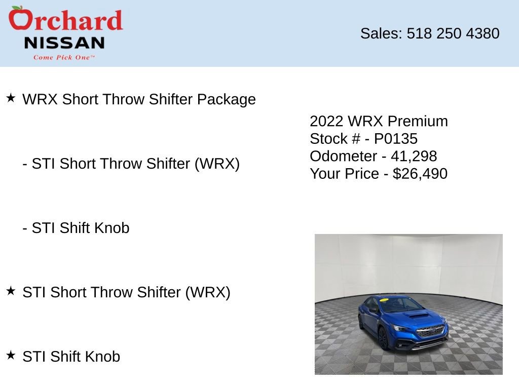 Used 2022 Subaru WRX Premium AWD/4WD image 7