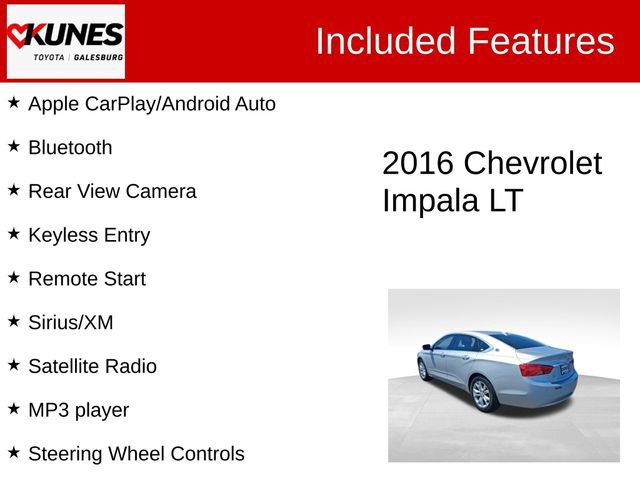 Used 2016 Chevrolet Impala LT w/ Convenience Package FWD image 2