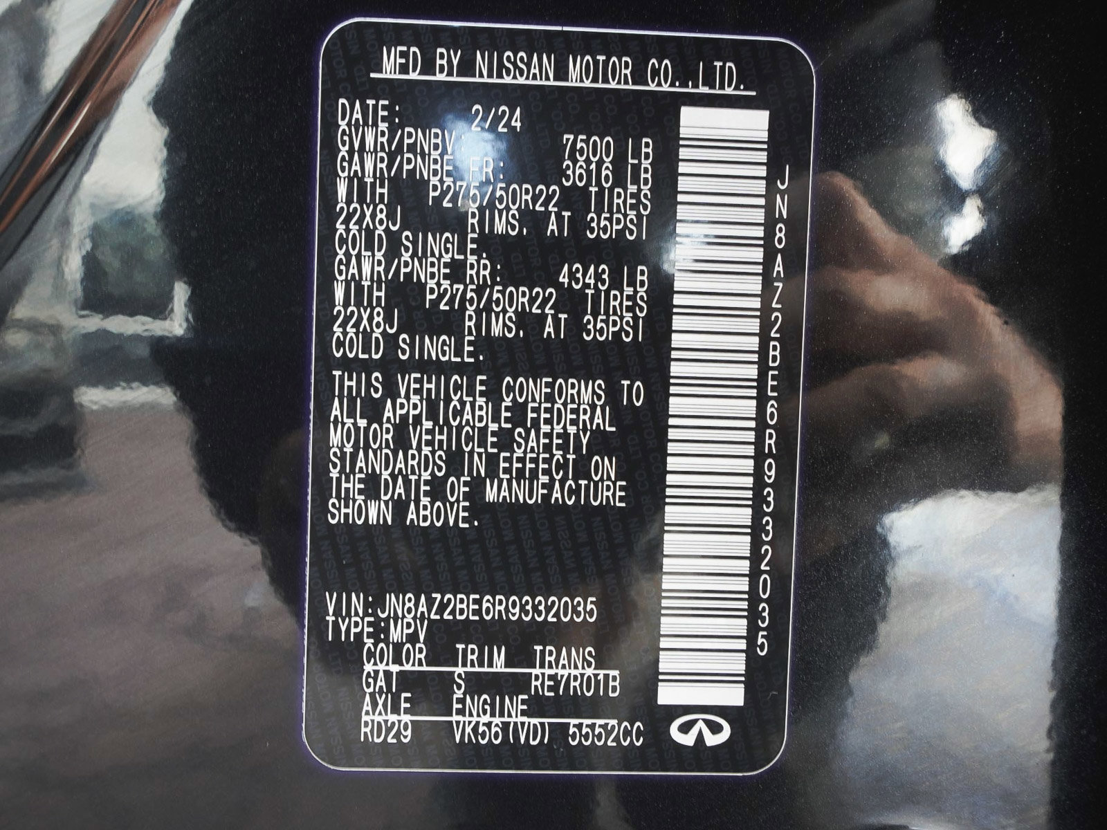 Used 2024 INFINITI QX80 Sensory AWD/4WD image 15