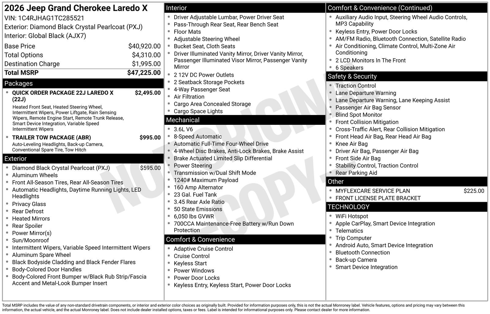 New 2026 Jeep Grand Cherokee Laredo X AWD/4WD image 26