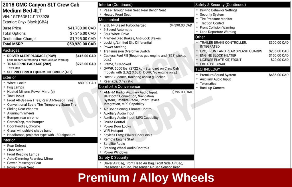 Used 2018 GMC Canyon SLT w/ Driver Alert Package AWD/4WD image 18