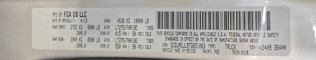 Used 2015 RAM 2500 Big Horn image 60