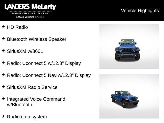 Used 2025 Jeep Gladiator Rubicon w/ Dual Top Group AWD/4WD image 6