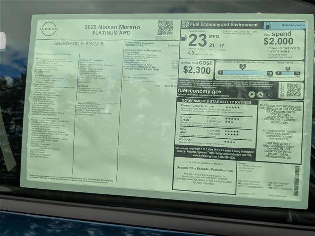New 2026 Nissan Murano Platinum image 16